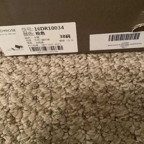 Jady Rose size 8 leather pointed toe silver flats - Picture 6 of 6